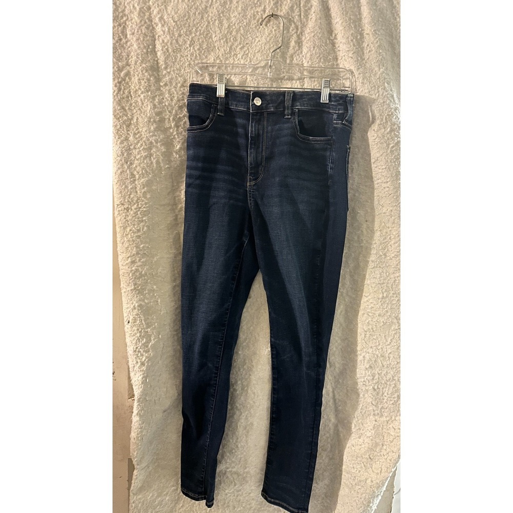 American Eagle Next Level Stretch High Waisted Dark Wash Jeans Womens Size 8